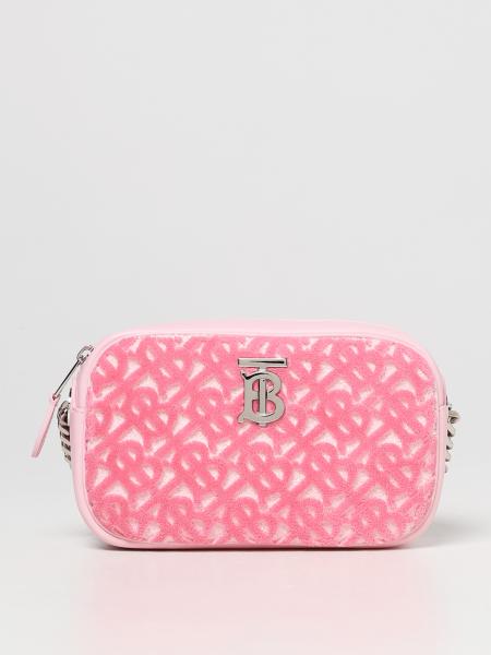 BURBERRY: bag with TB pattern - Pink | Burberry crossbody bags 8052365 ...