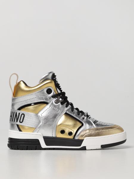 Moschino: Sneakers Moschino Couture in pelle laminata
