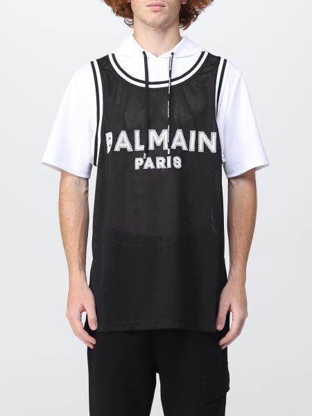 BALMAIN：Tシャツ メンズ - ブラック | GIGLIO.COMオンラインのBalmain