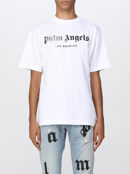 PALM ANGELS: t-shirt for man - White | Palm Angels t-shirt ...
