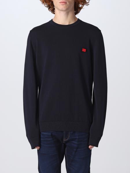 HUGO: sweater for man - Blue | Hugo sweater 50475083 online at GIGLIO.COM