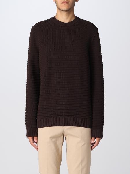 HUGO: sweater for man - Brown | Hugo sweater 50474799 online on GIGLIO.COM