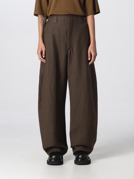 LEMAIRE: pants for woman - Brown | Lemaire pants PA459LF810 online at ...