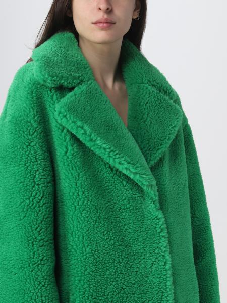 STAND STUDIO: fur coats for women - Green | Stand Studio fur coats ...