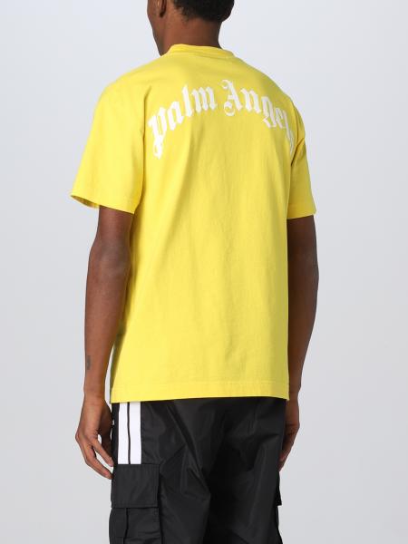PALM ANGELS: t-shirt for man - Yellow | Palm Angels t-shirt ...