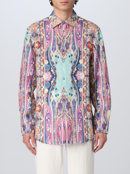 ETRO: shirt for man - Gnawed Blue | Etro shirt 1K8708101 online on ...