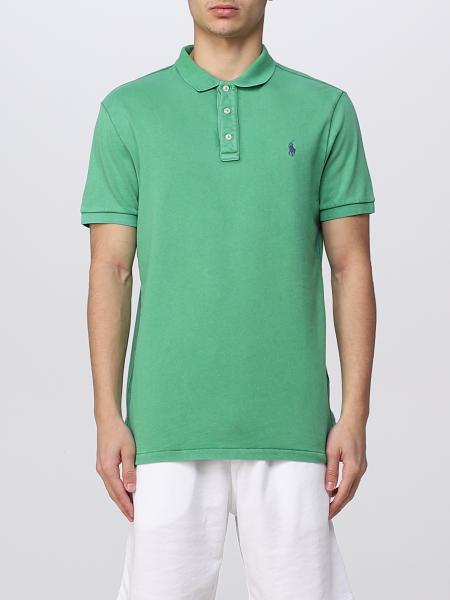 POLO RALPH LAUREN: polo shirt for man - Green | Polo Ralph Lauren polo shirt  710660897 online on 