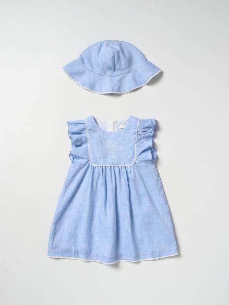 CHLOÉ: romper for baby - Blue | Chloé romper C98277 online on GIGLIO.COM