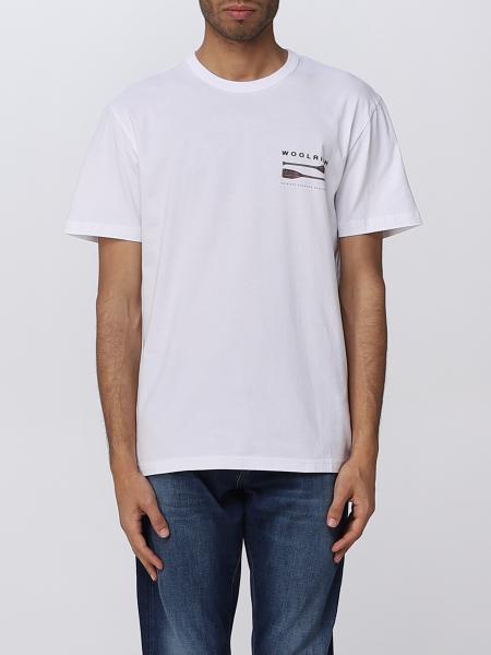 Woolrich uomo: T-shirt di cotone Woolrich con stampa posteriore