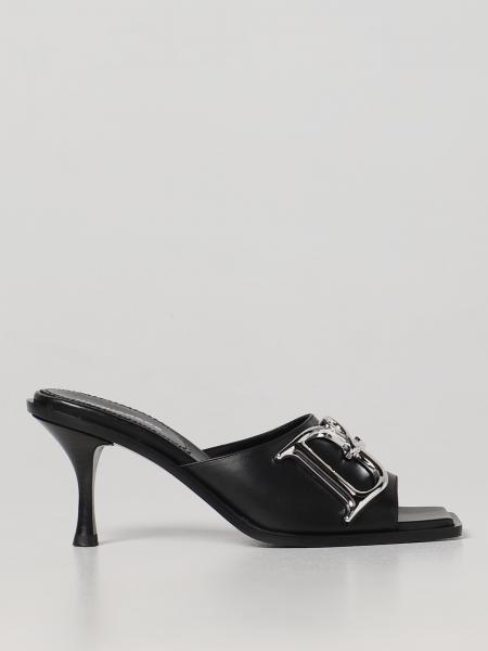 Tacchi Dsquared2: Mules D2 Statement Dsquadre2 in pelle