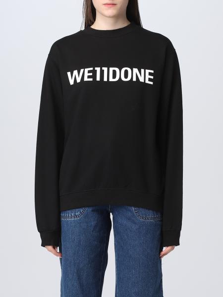 WE11DONE: sweatshirt for woman - Black | We11Done sweatshirt ...