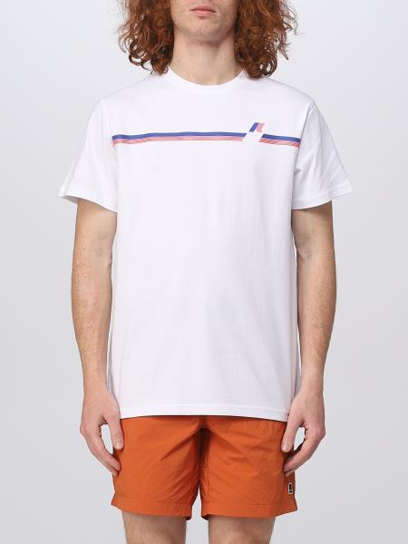 K-WAY: t-shirt for man - White | K-Way t-shirt K41372W online on GIGLIO.COM
