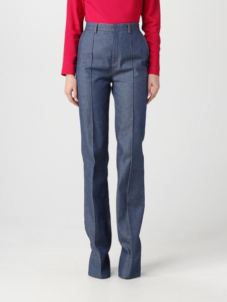 SAINT LAURENT: jeans for woman - Blue | Saint Laurent jeans 693738Y7E31 ...