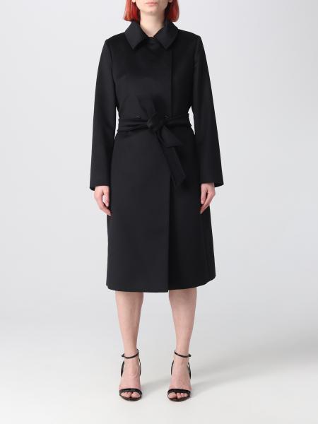MAX MARA: coat for women - Black | Max Mara coat 2360161039600 online ...