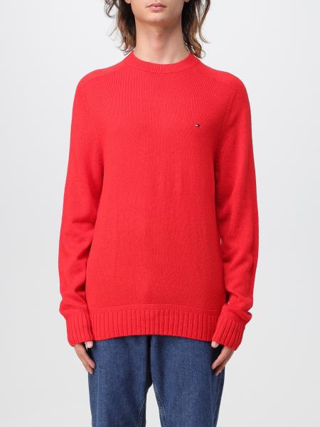 Red tommy clearance hilfiger jumper mens