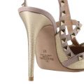 Ankle strap rockstud metallisiert mit 10 cm absatz zweifarbiges motiv und mikro nieten Ankle strap rockstud metallisiert mit 10 cm absatz zweifarbiges motiv und mikro nieten
