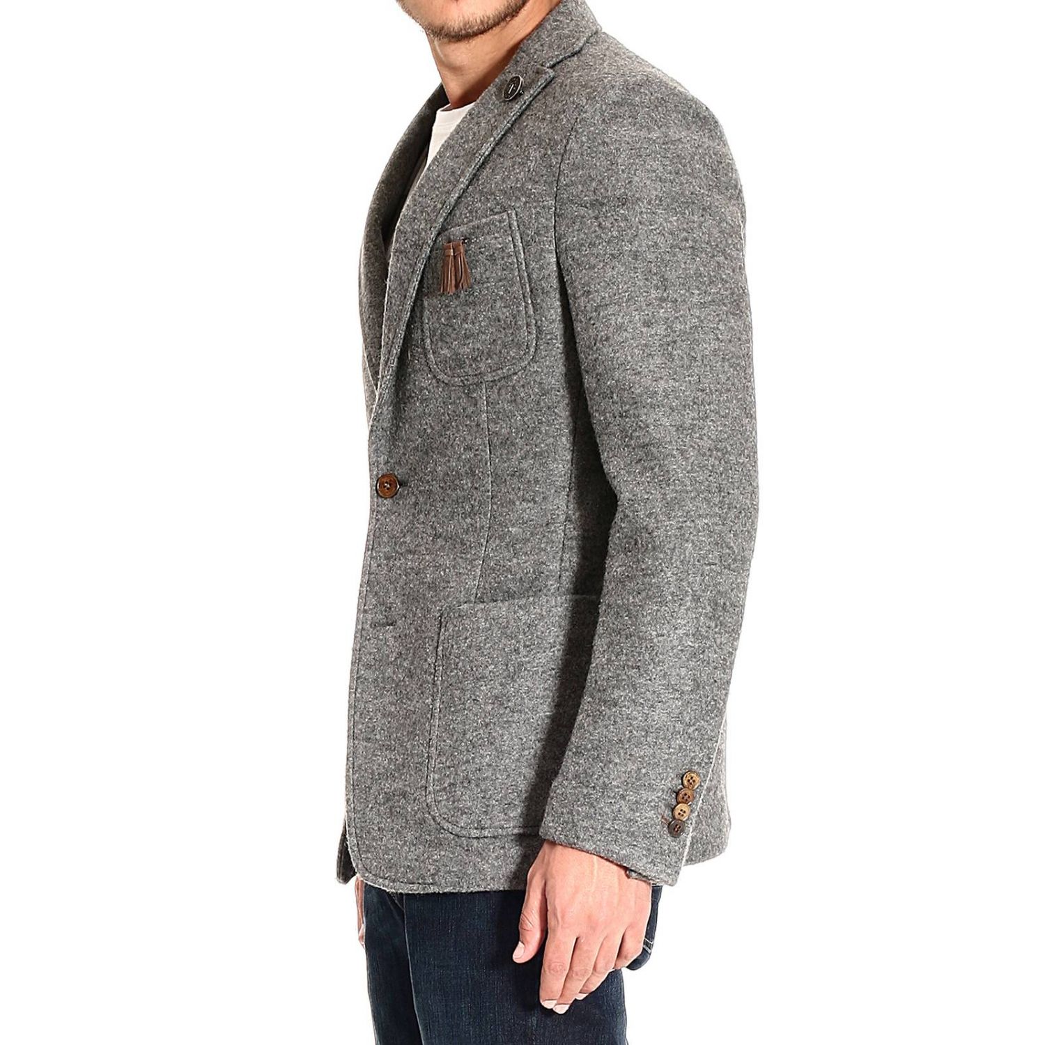 Siviglia Outlet 3 BOTTONI TASCA TOPPA LANA COTTA Blazer Siviglia Uomo Grigio Blazer
