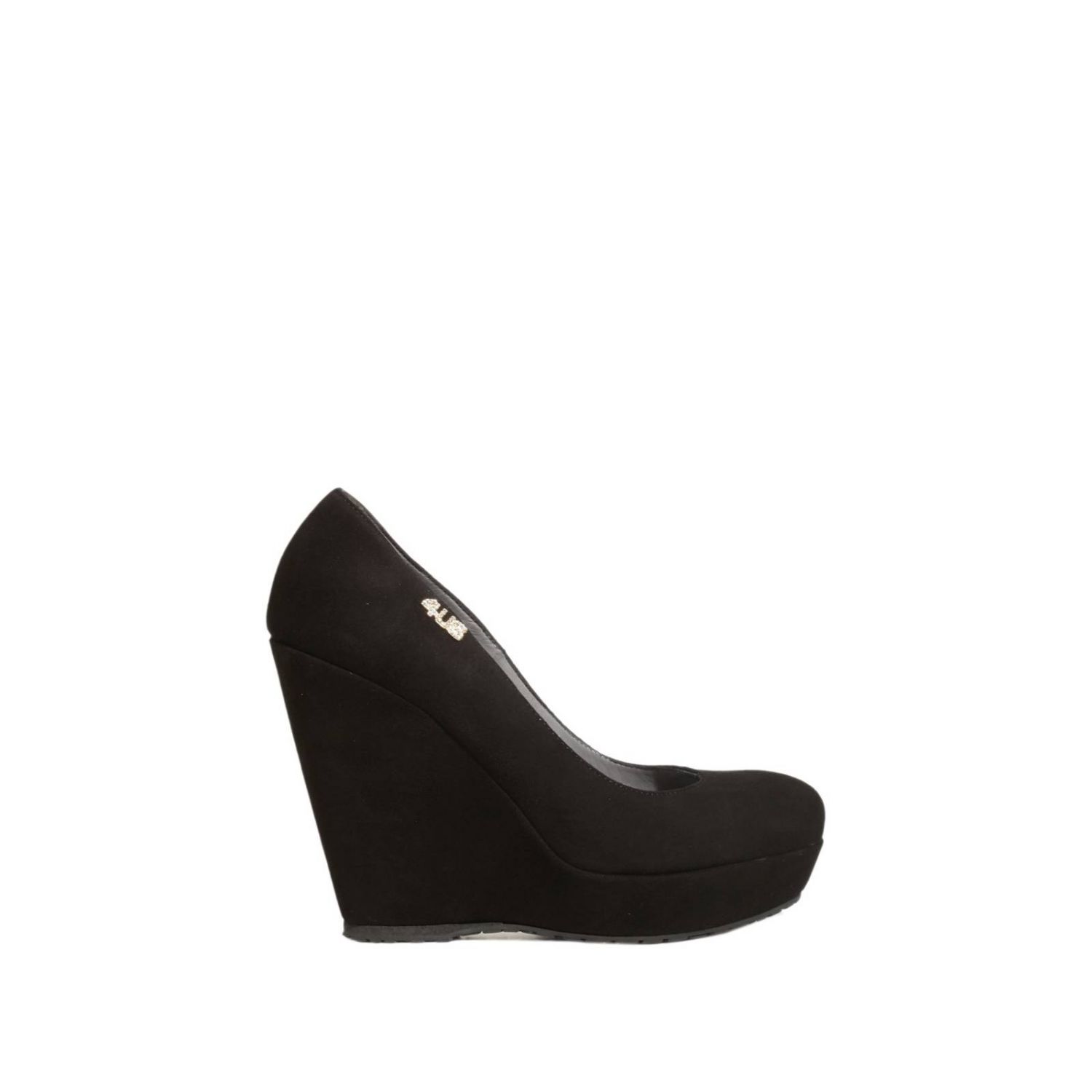 Paciotti 4Us Outlet: CLUB TACCO 10+2 DÉCOLLETÉ ZEPPA CAMOSCIO - Nero |  Scarpe Con Zeppa Paciotti 4Us QD2 GIGLIO.COM