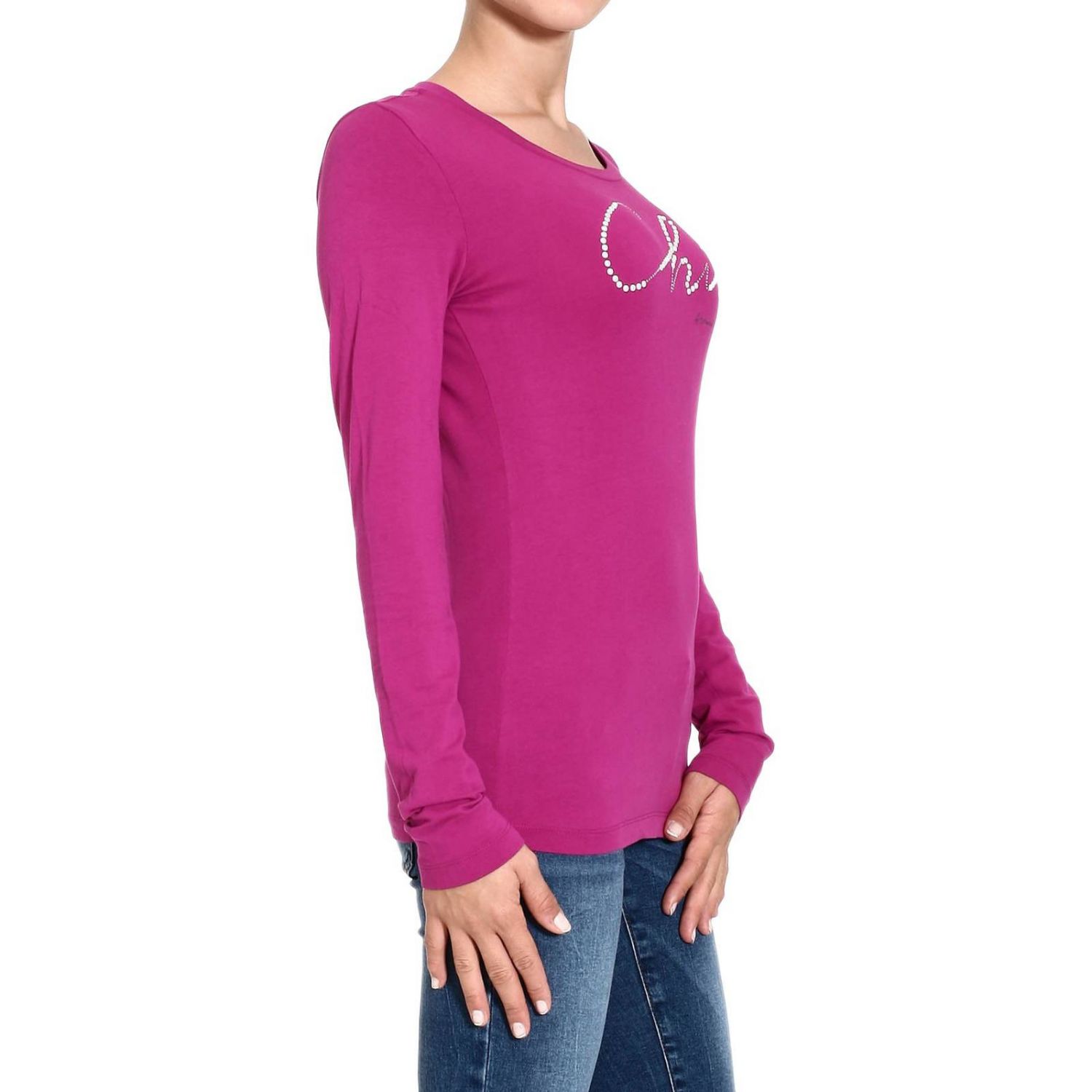 LONG SLEEVE ROUNDNECK + CHIC RHINESTONE 