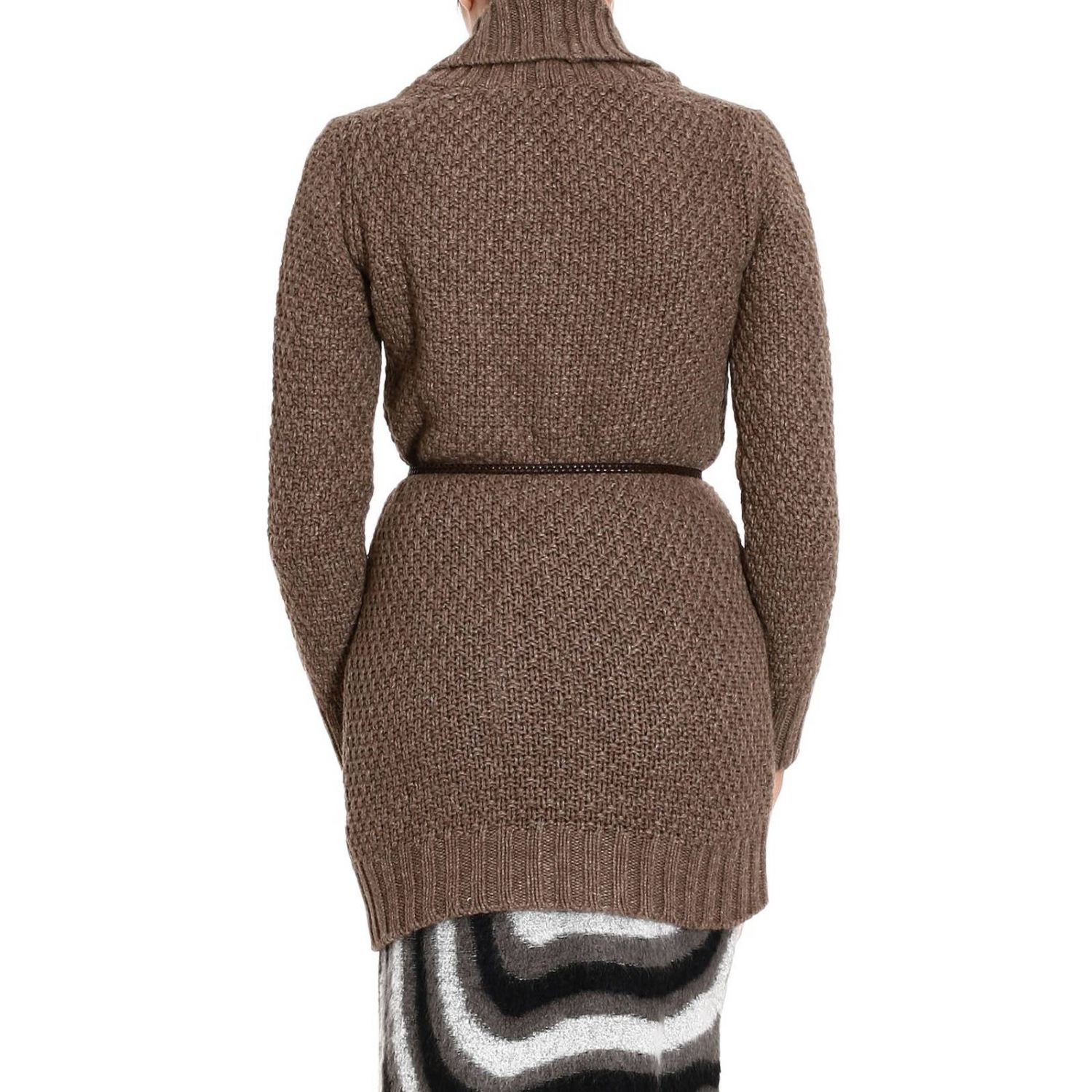 ASOS DESIGN - Cardigan Pesante Oversize In Maglia Misto Lana Tortora Con Bottoni
