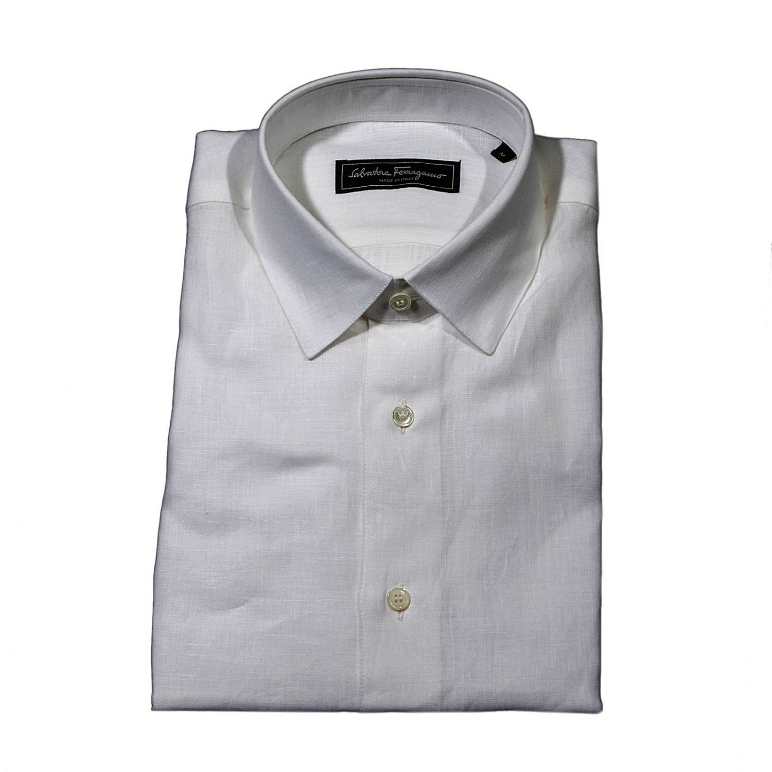 Salvatore Ferragamo Outlet: LINEN | Shirt Salvatore Ferragamo Men White ...