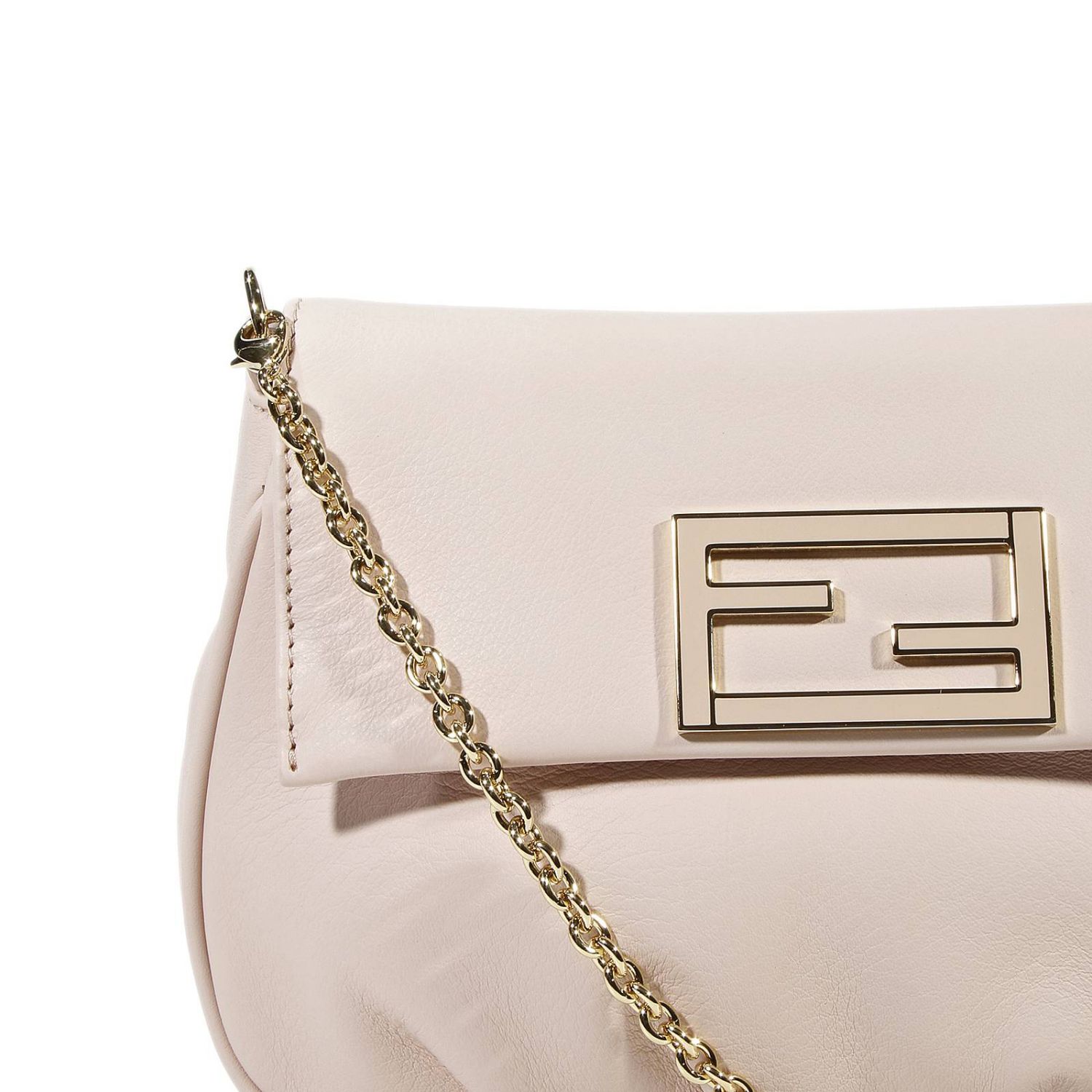 FENDI THE STA CROSSBODY LEATHER AND CHAIN Shoulder Bag Fendi Women