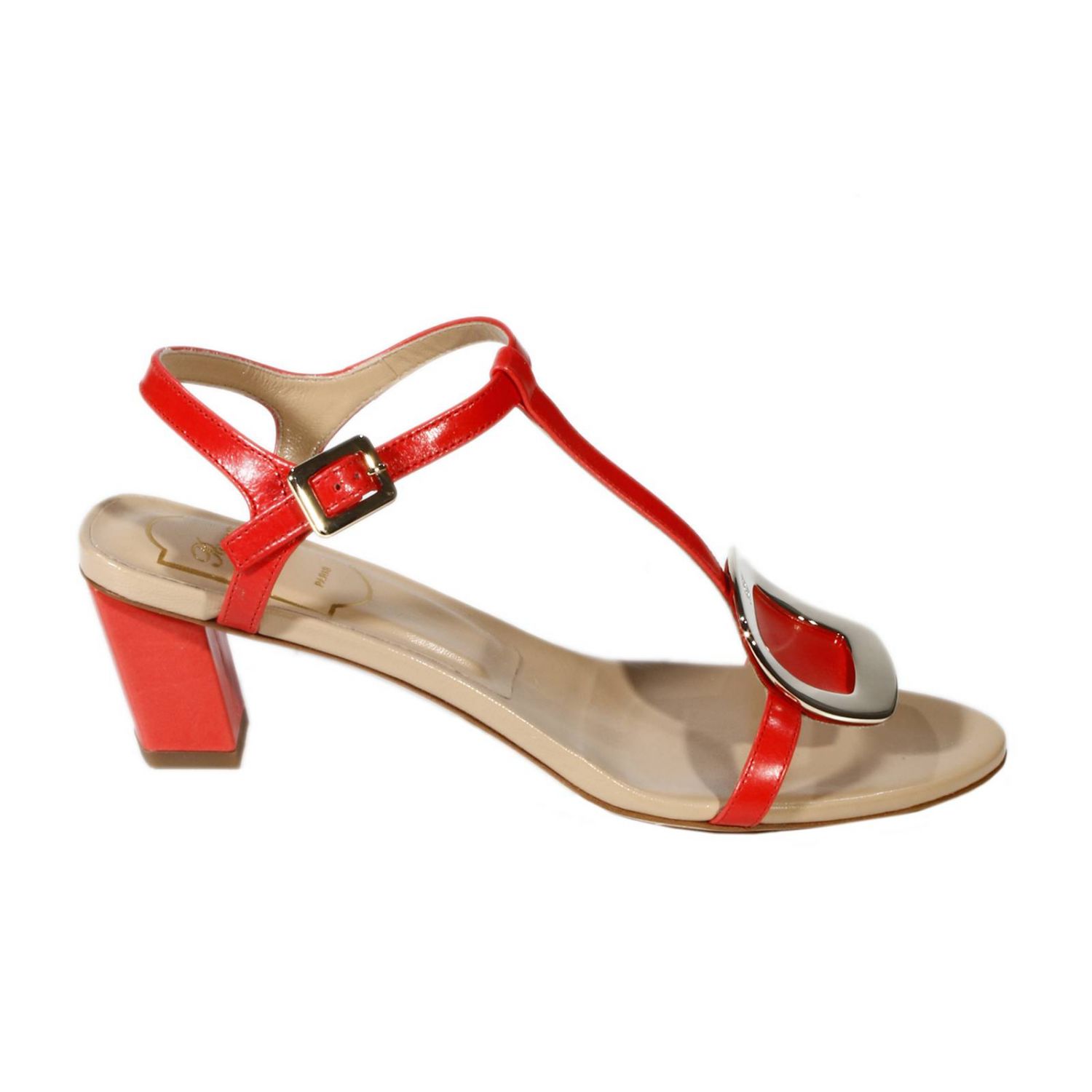Roger Vivier Outlet: THONG CHIPS TACCO 45 SANDALO PELLE - Arancione | Scarpe  Con Tacco Roger Vivier RVW20906230 08H GIGLIO.COM