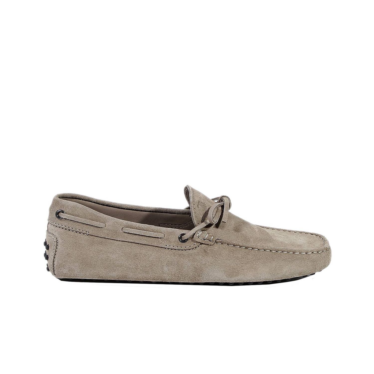 TODS: DRIVE GOMMINI SUEDE STRINGS | Loafers Tods Men Beige | Loafers ...