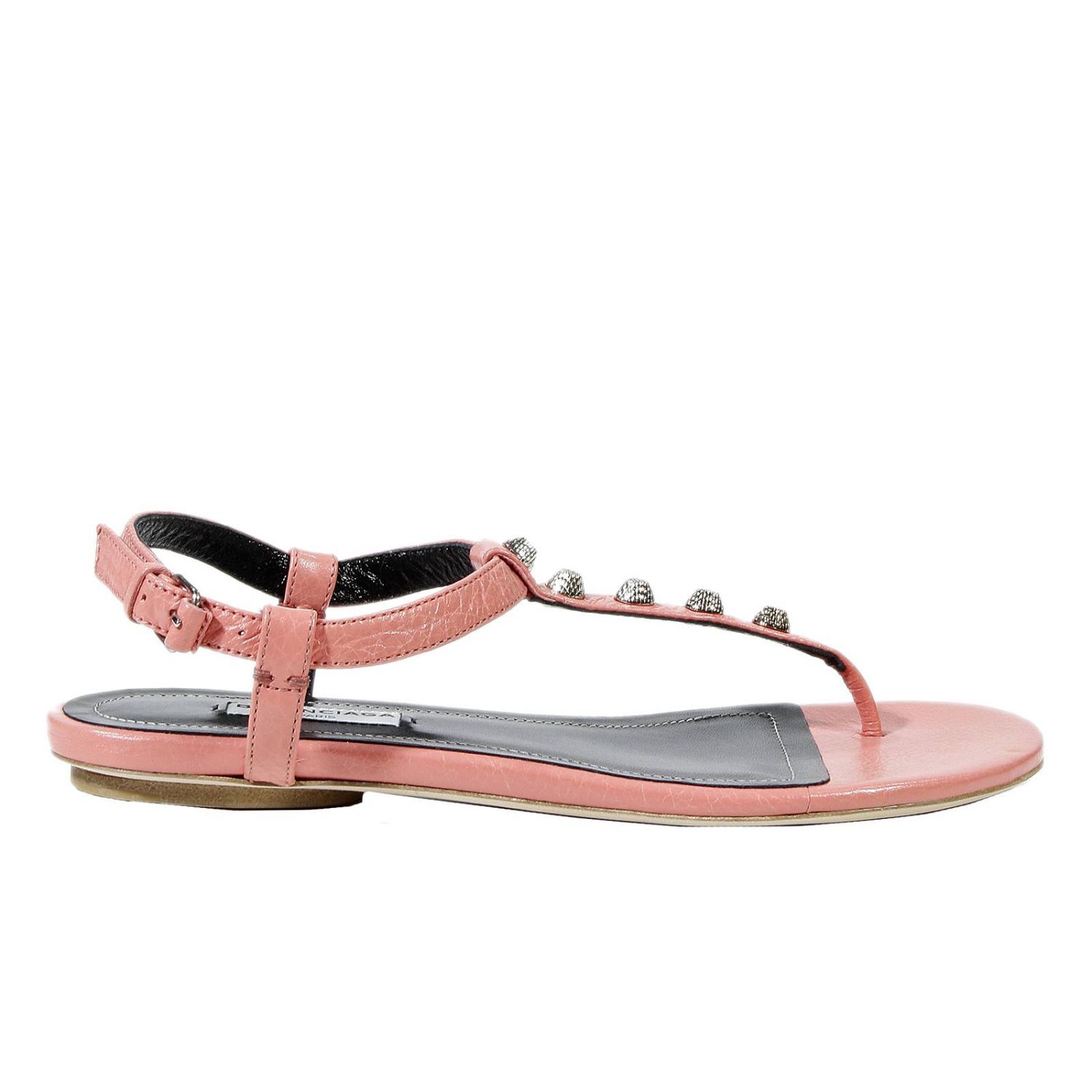 BALENCIAGA FLIP FLOPS WITH WITH STUDS METAL Flat Shoes Balenciaga