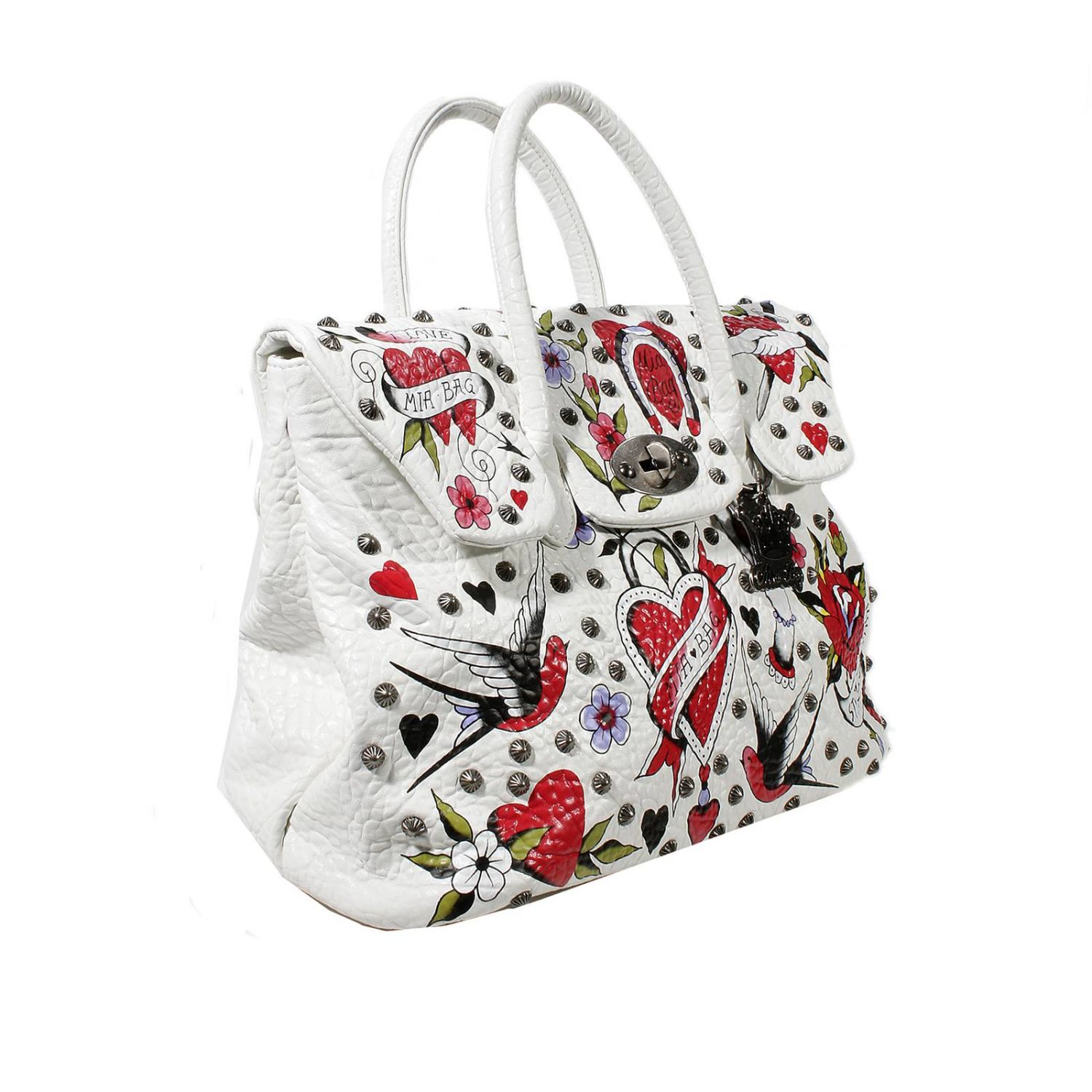 Mia Bag Outlet TATOOS TWO HANDLES Shoulder Bag Mia Bag Women White