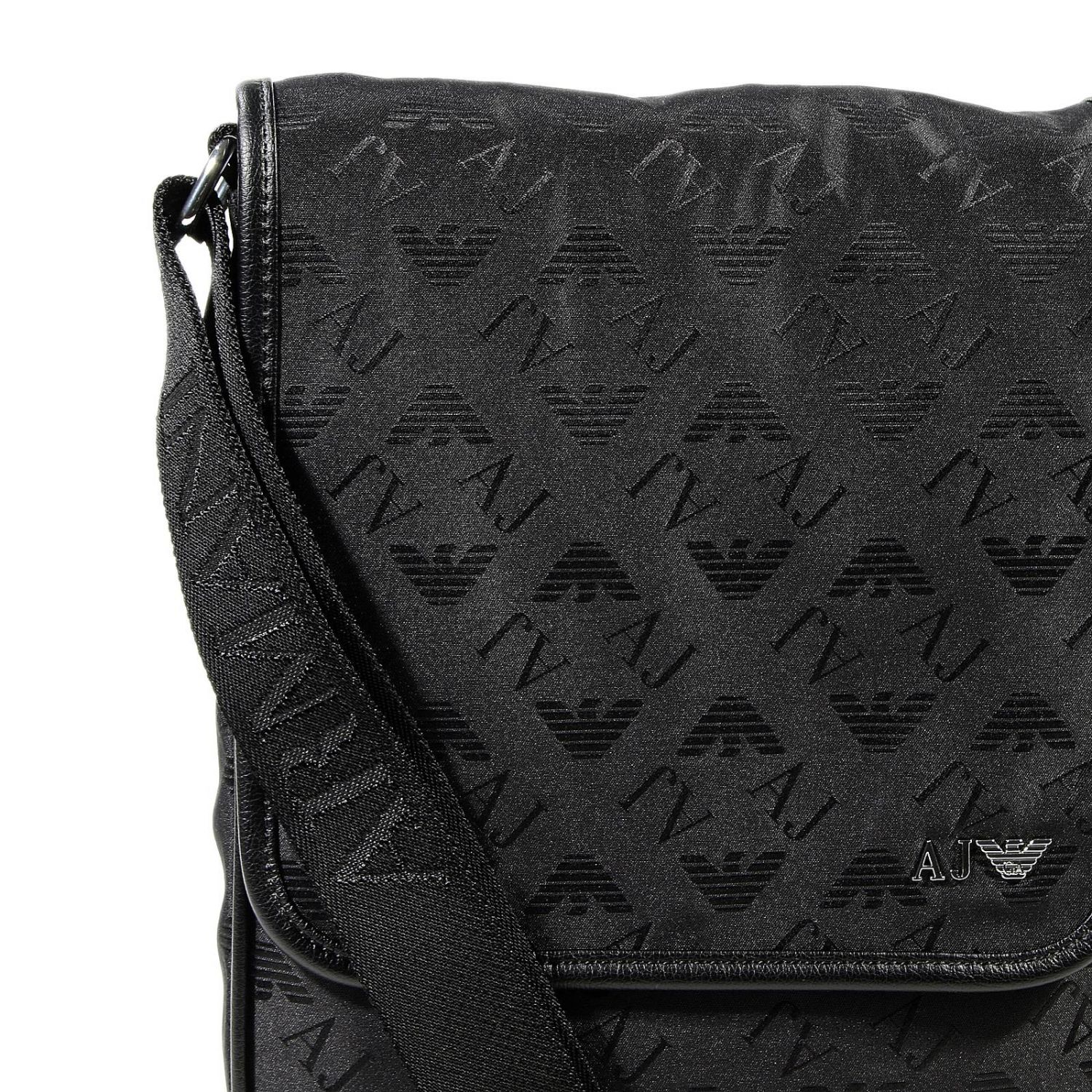 Armani Jeans Outlet CROSSBODY WITH FLAP NYLON LOGO Bags Armani Jeans