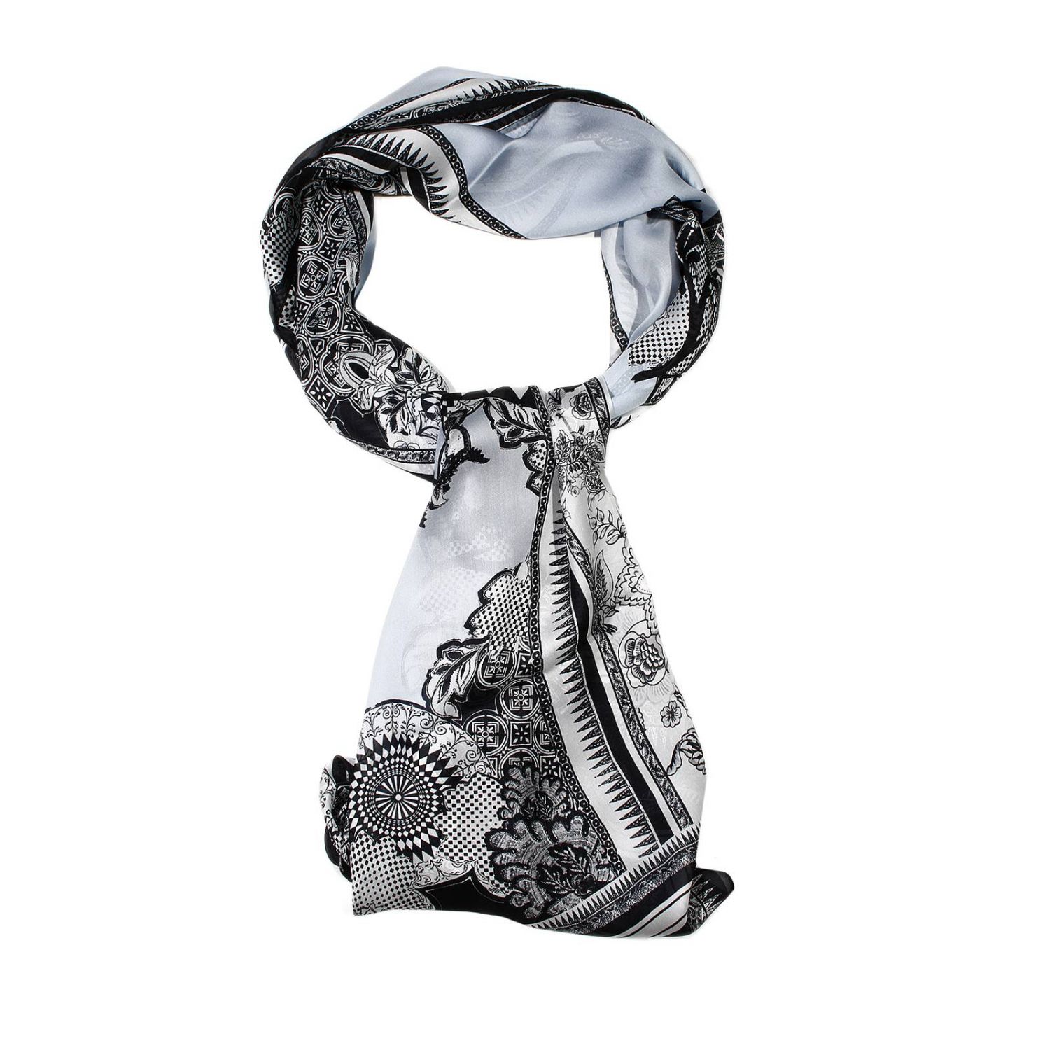 Roberto Cavalli Outlet: STOLA SILK 70X180 - Gnawed Blue | Neck Scarf ...