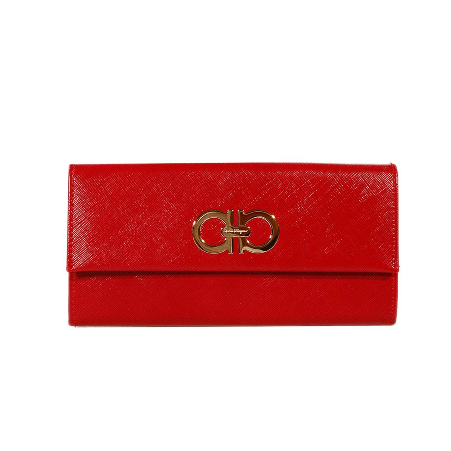 ferragamo wallet red
