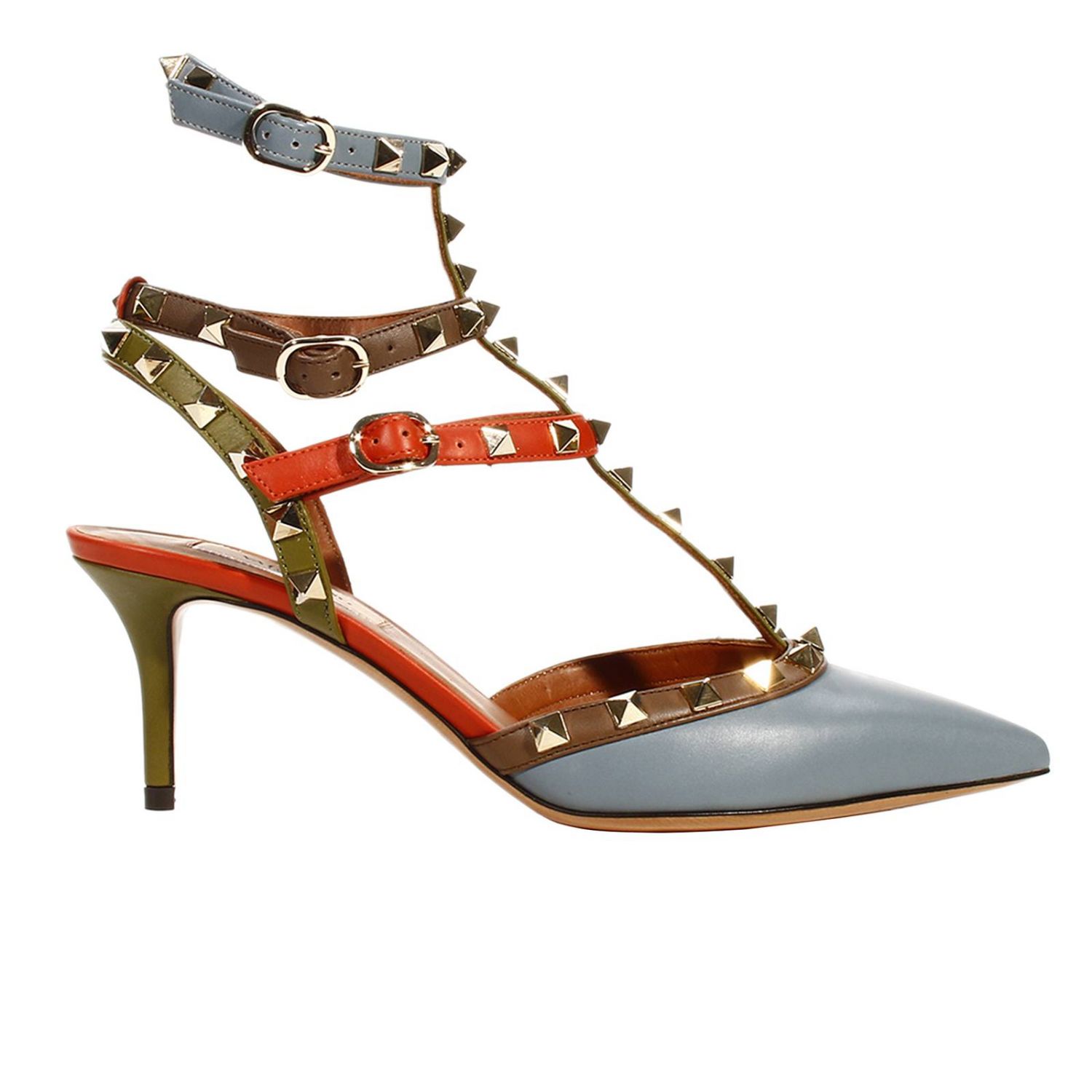 Valentino Garavani Outlet: 5,5 HELL ROCKSTUD LEATHER MULTICOLOR WITH ...