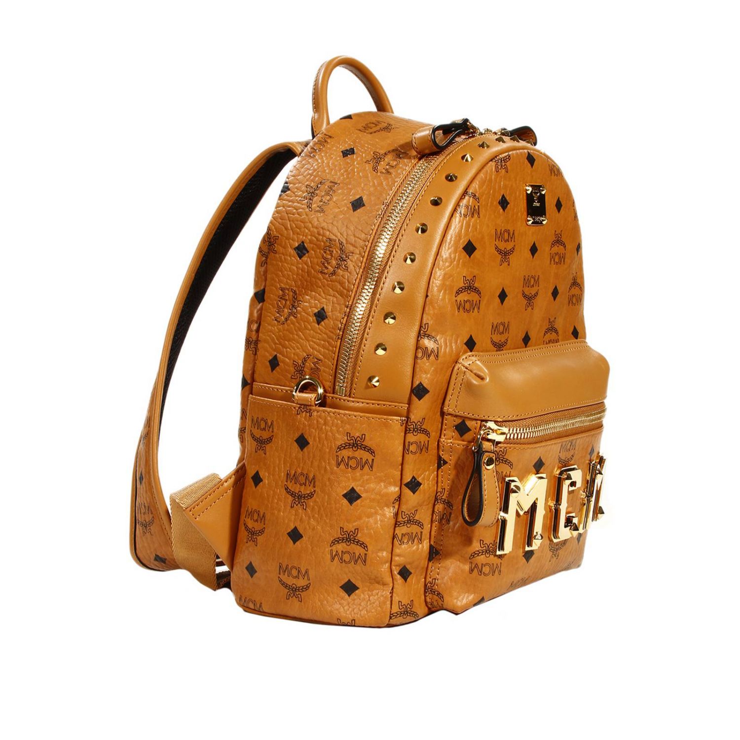 mcm backpack cognac