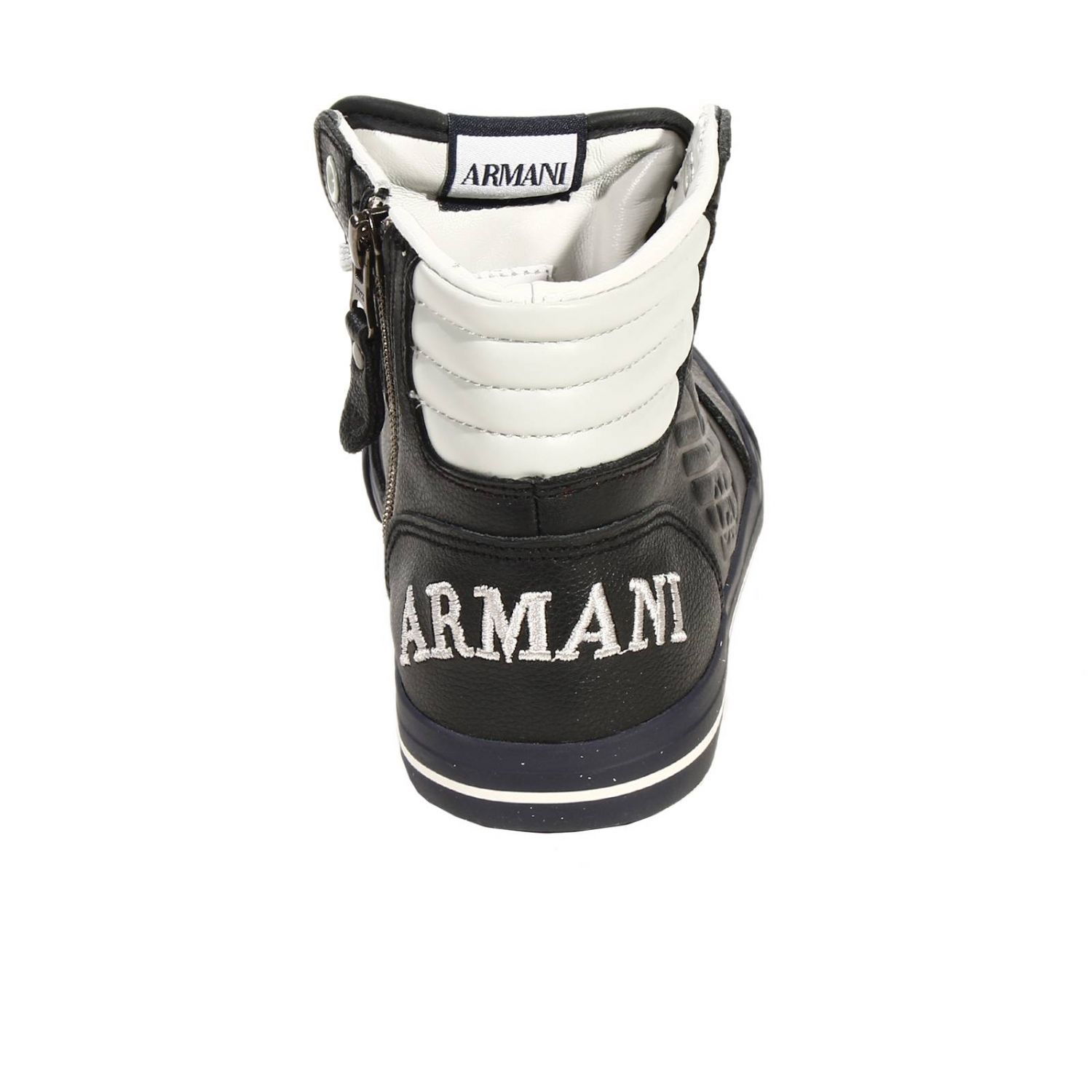 Scarpa Armani Junior Modello Sneakers Alta Colore Blu