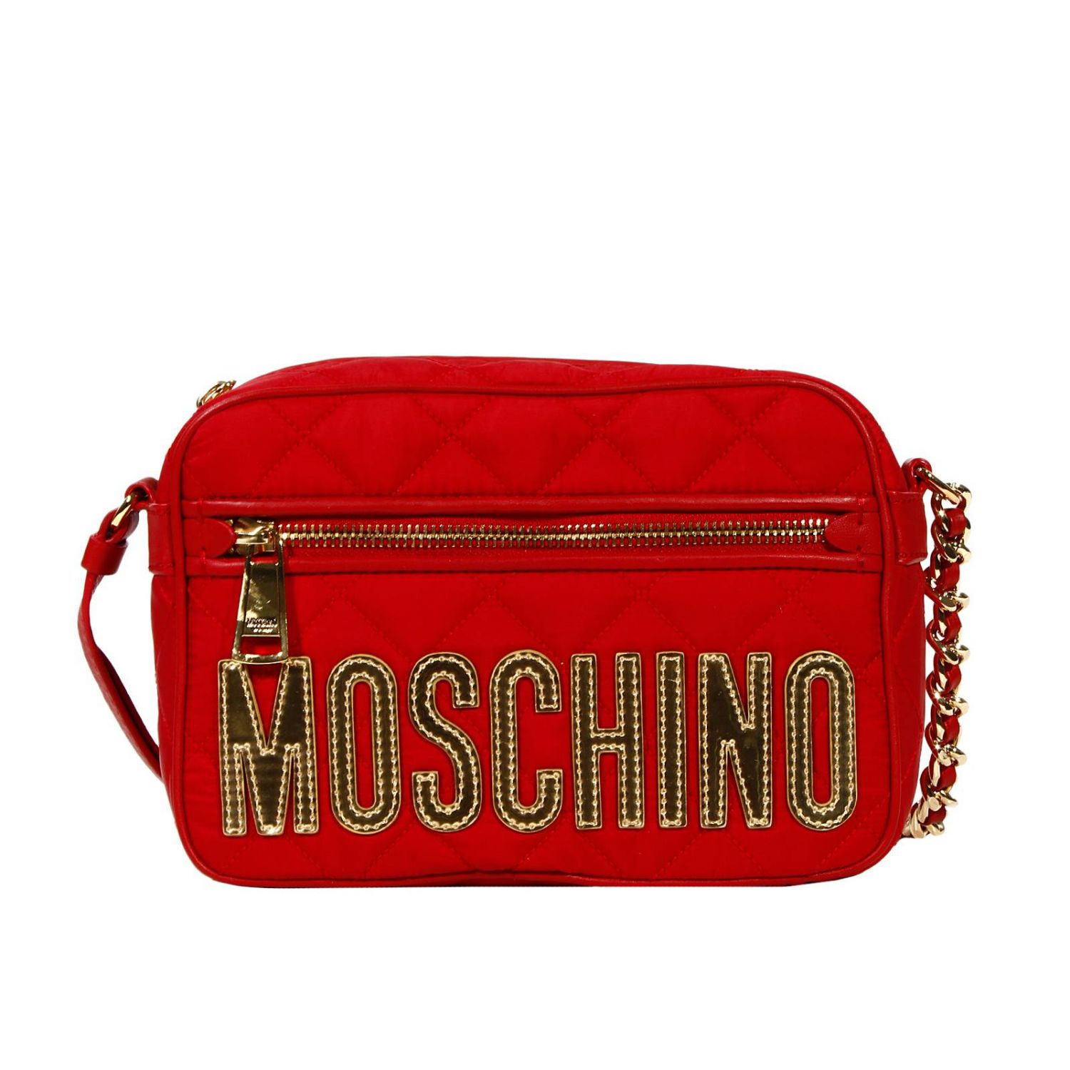Moschino Outlet: NYLON QUILTED CROSSBODY | Mini Bag Moschino Women Red ...