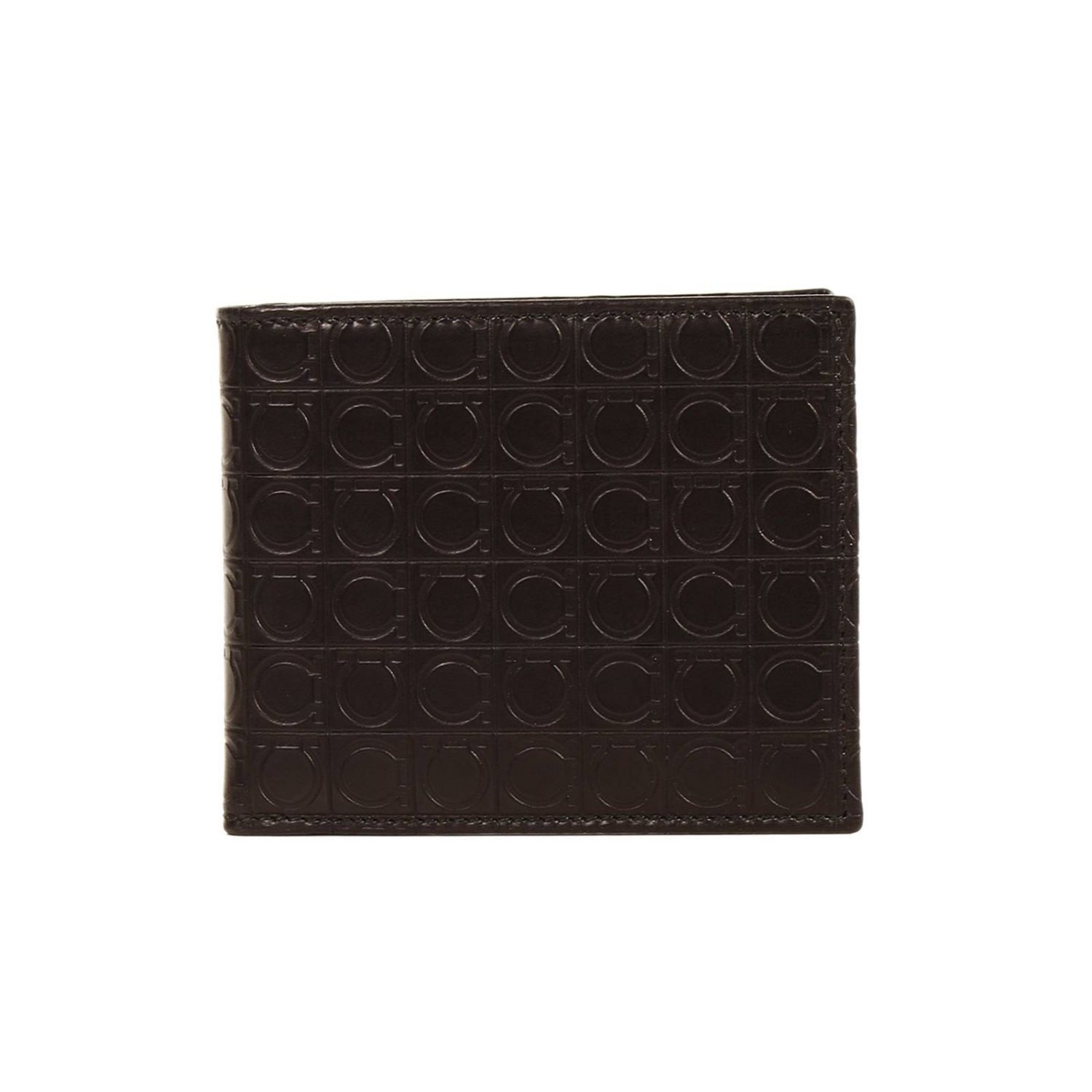 SALVATORE FERRAGAMO: GAMMA SOFT LEATHER WITH LOGO AND CREDIT CARD SLOTS ...