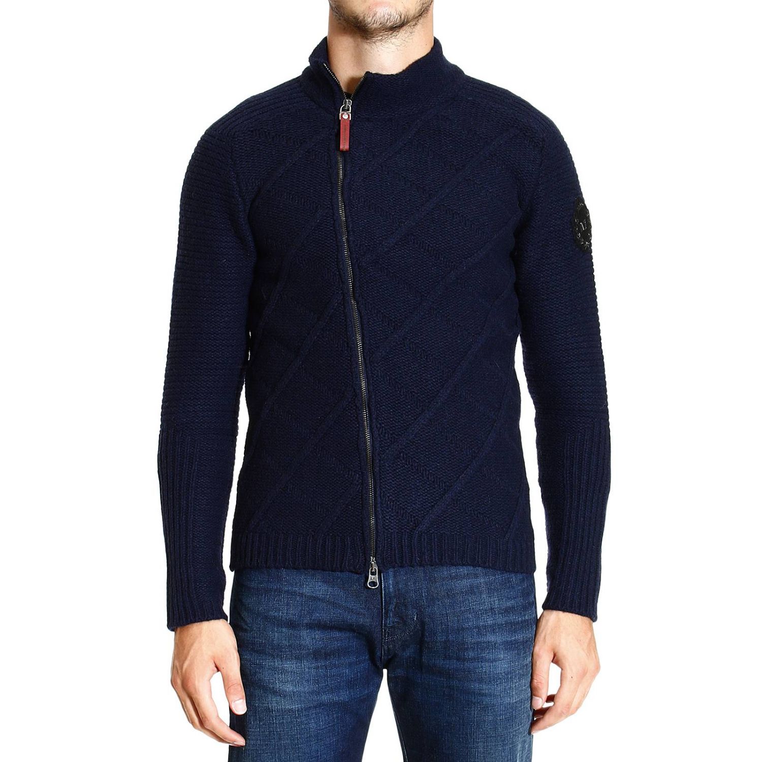 armani zip cardigan