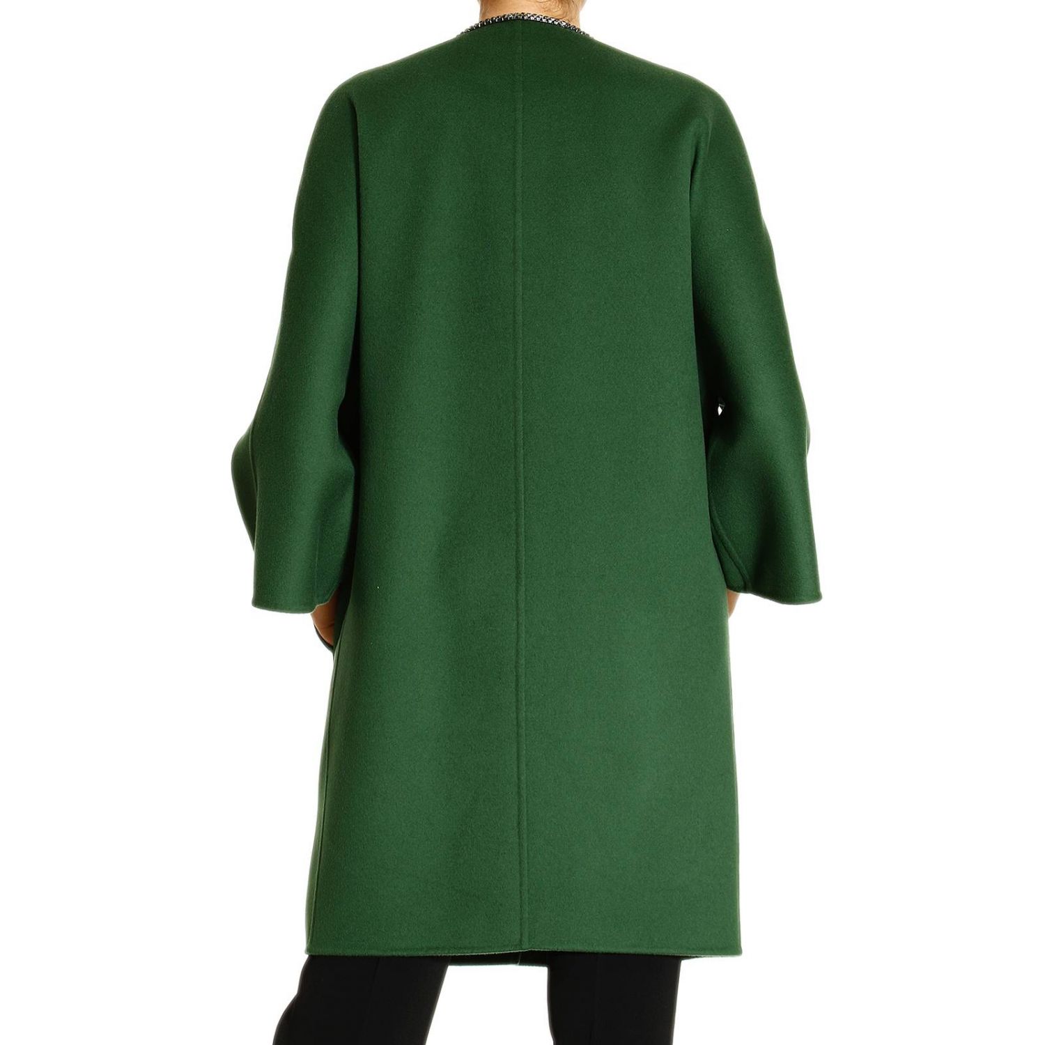 Ermanno Scervino Outlet: DOUBLE WOOL CAPE WITH GEMSTONE DETAILS | Coat ...
