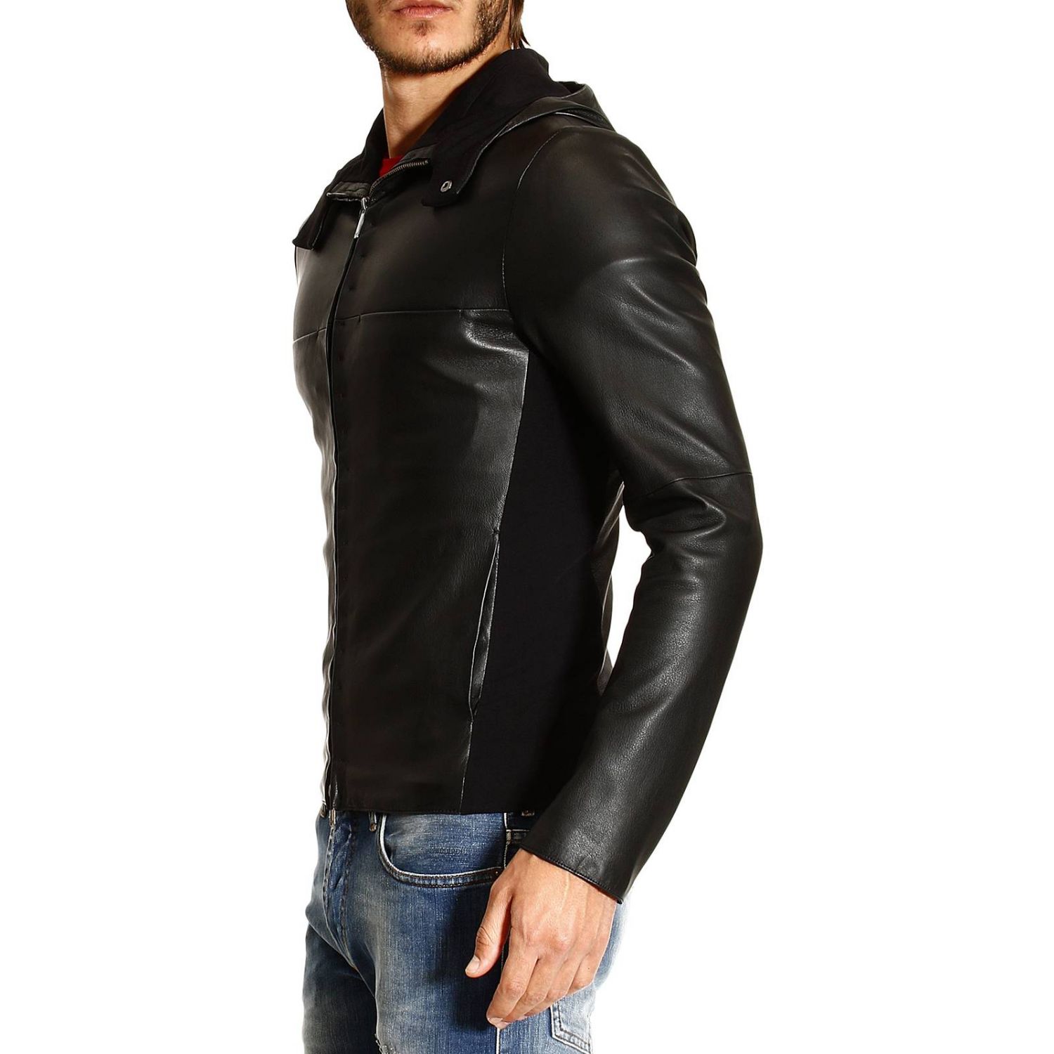 armani leather jackets mens