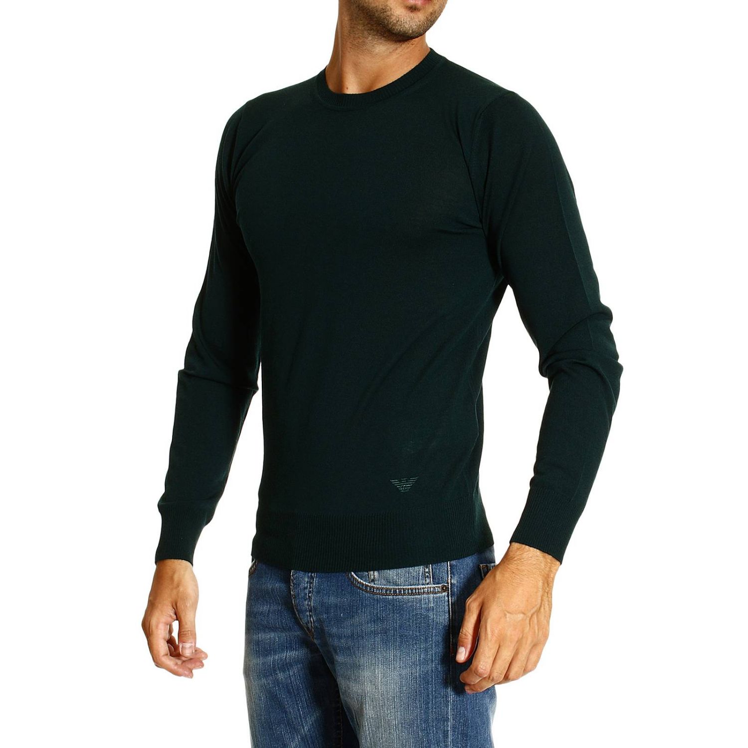 green armani jumper