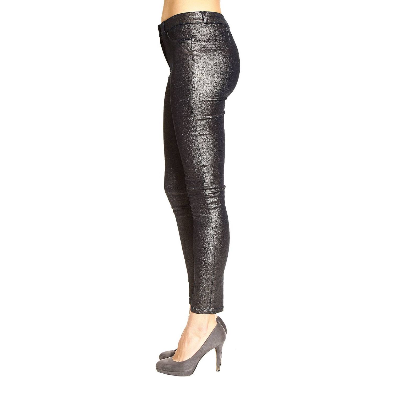 Manila Grace Outlet: LEGGINGS LUREX - Black | Pants Manila Grace s01180  GIGLIO.COM