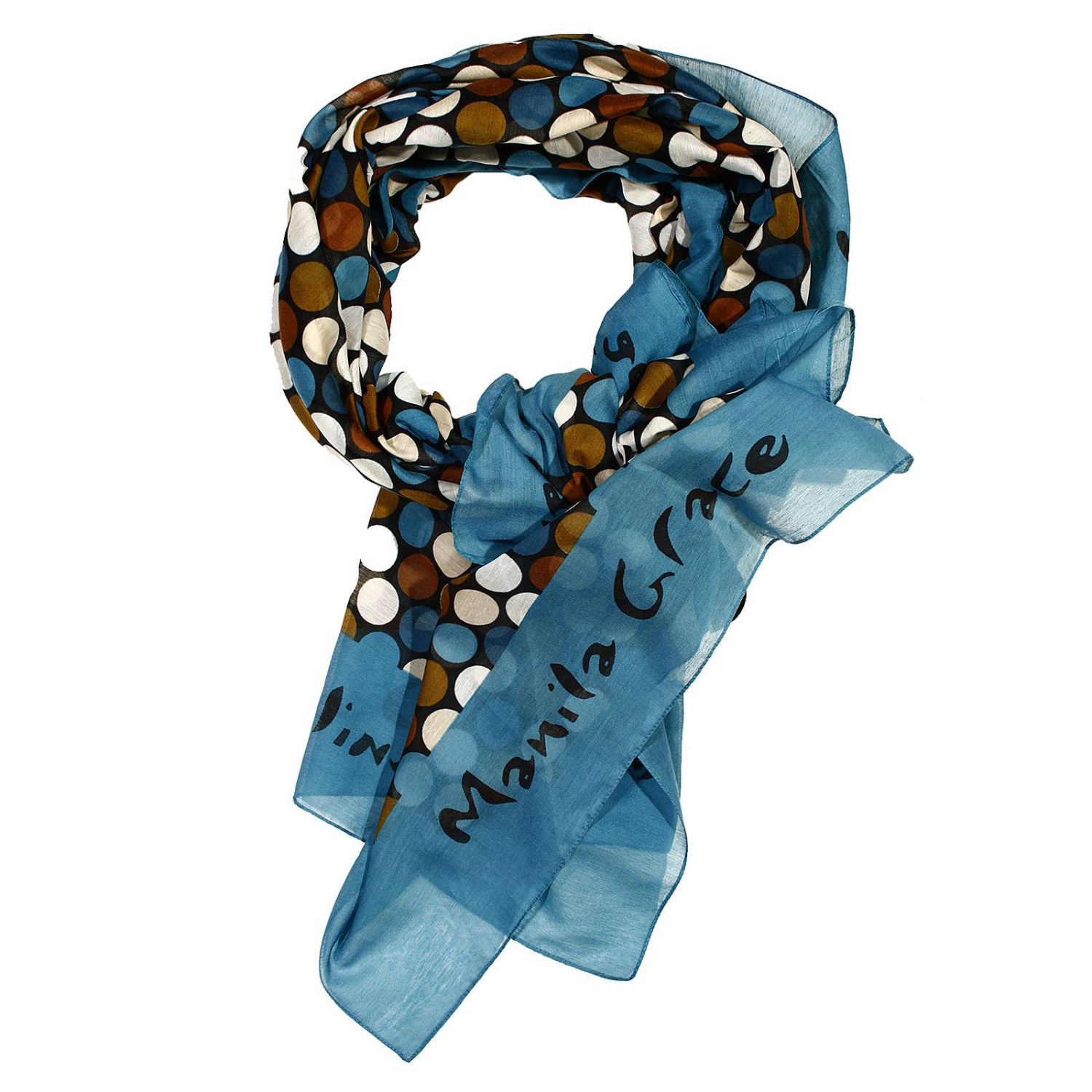 Manila Grace Outlet 140X140 COTONE BOLLE Foulard Manila Grace Donna 