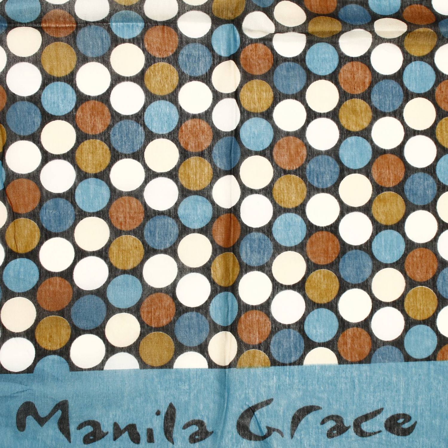 Manila Grace Outlet 140X140 COTONE BOLLE Foulard Manila Grace Donna 