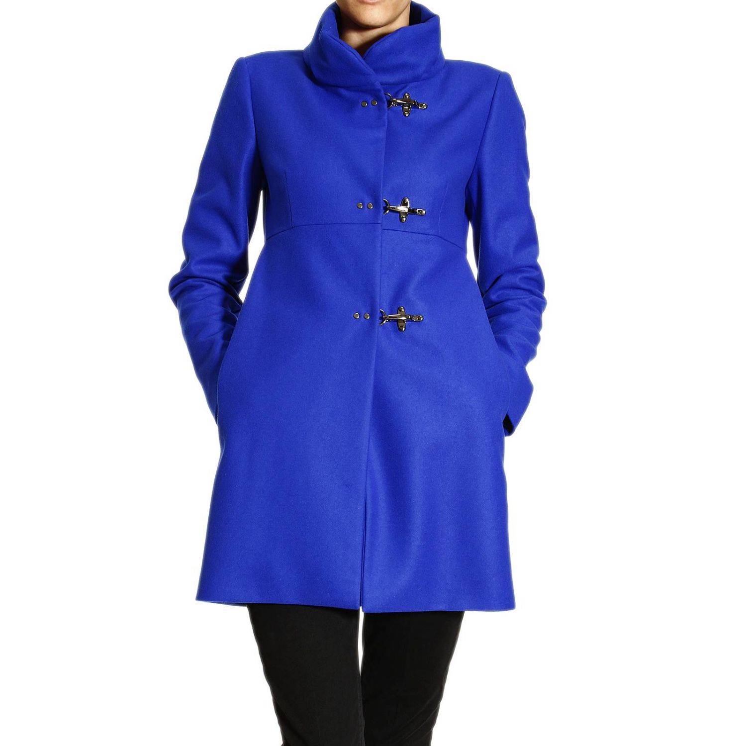 FAY: NEW VIRGINIA CLOTH WITH ROMANTIC COLLAR | Coat Fay Women Royal ...