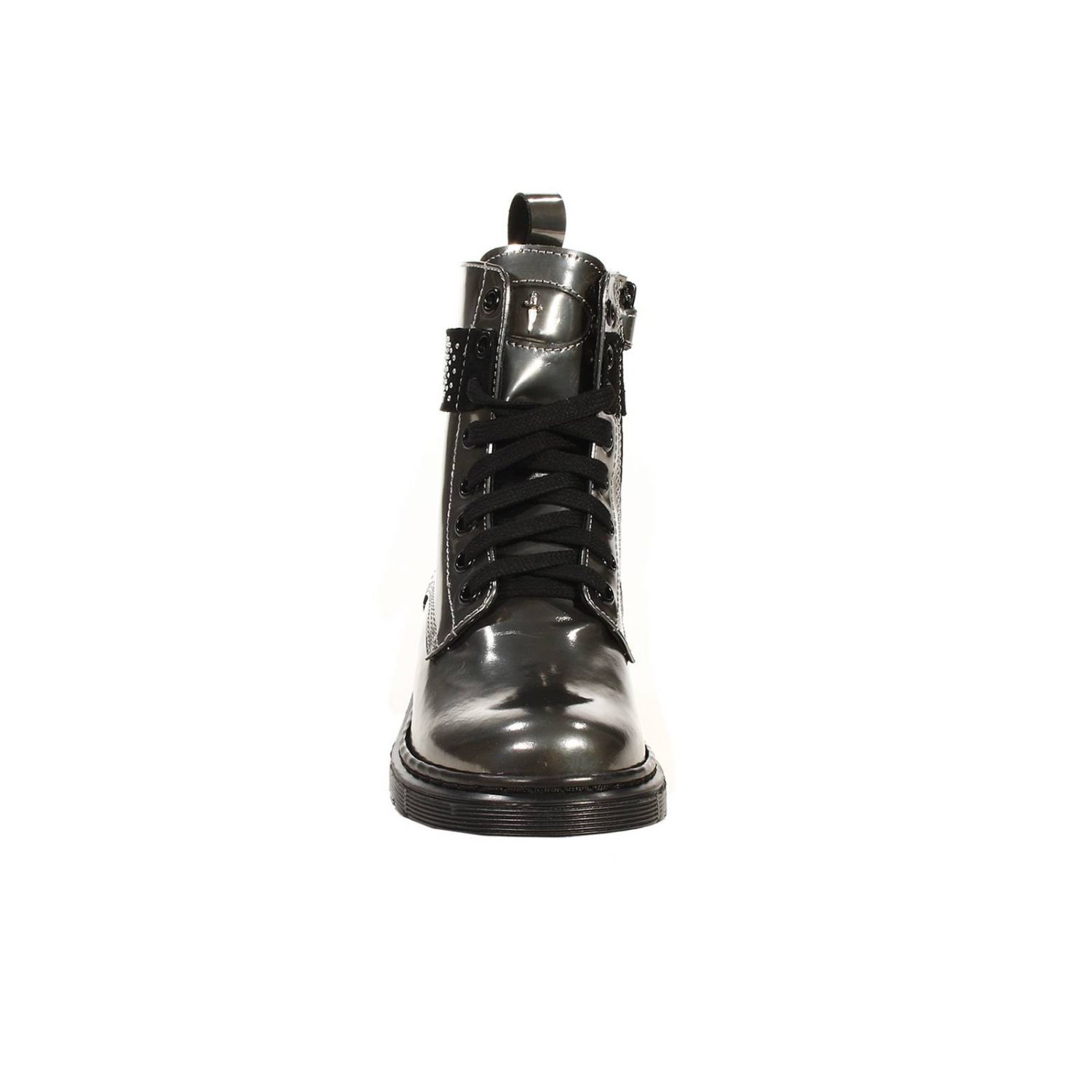Paciotti 4Us Outlet: BIMBA STIVALETTO PELLE SPAZZOLATA CON LOGO STRASS -  Grigio | Scarpe Paciotti 4Us 33834 GIGLIO.COM
