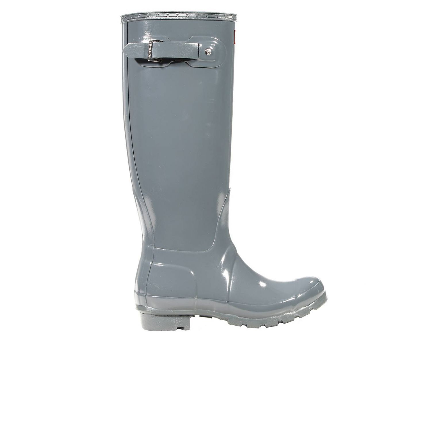 Hunter Outlet: ORIGINAL TALL GLOSS STIVALE GOMMA CON FIBBIA - Grigio | Stivali  Hunter wft1000rgl GIGLIO.COM
