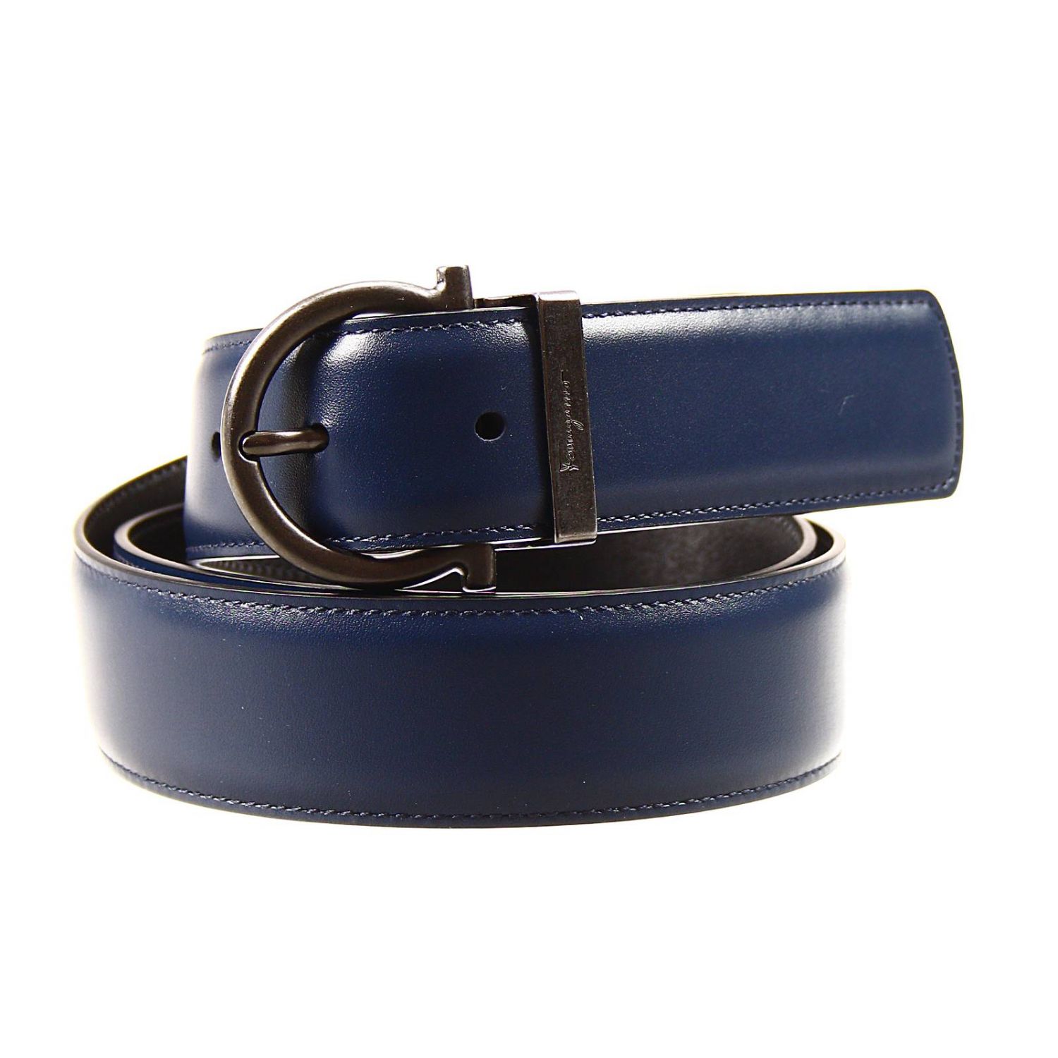 Salvatore Ferragamo Outlet: belt buckle hook leather double adjustable ...