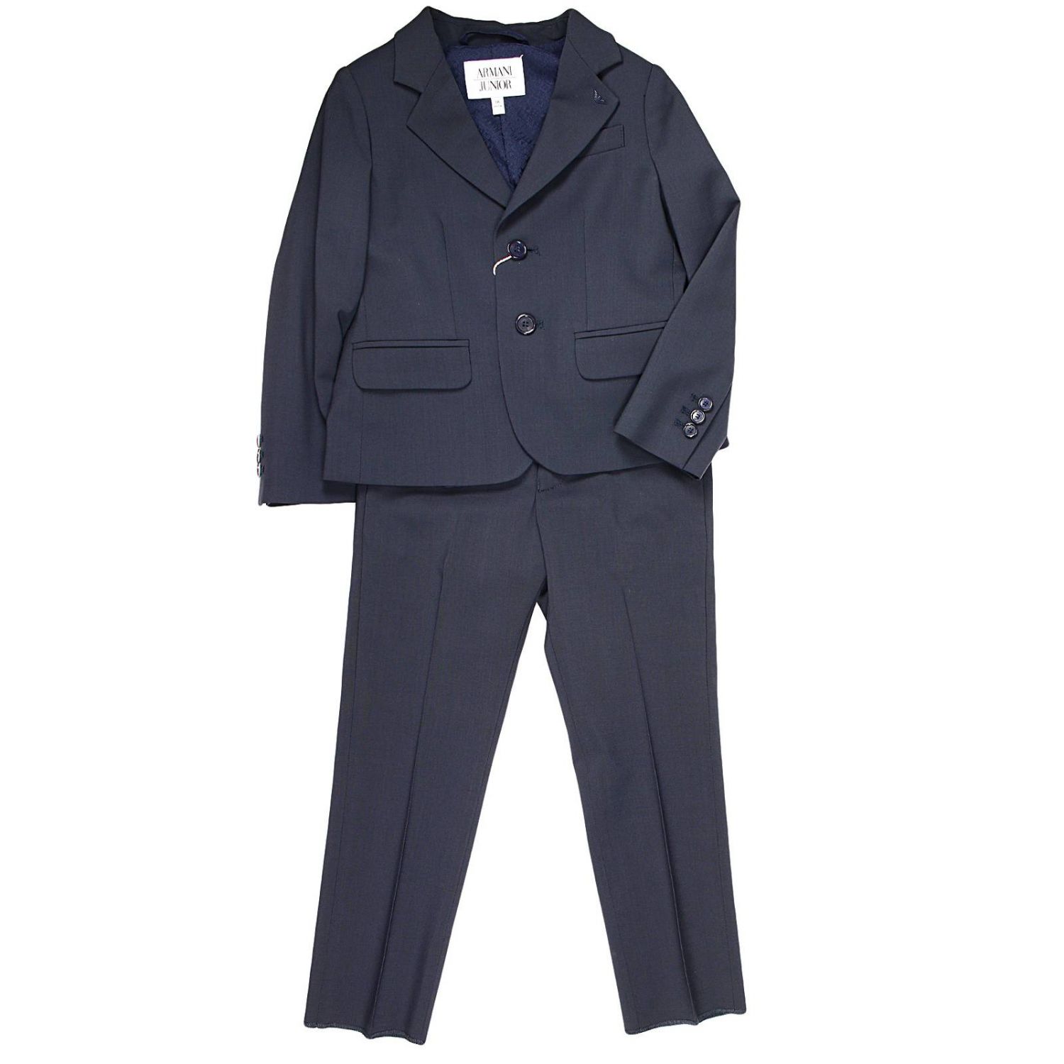 Armani Junior Outlet: dress canvas di wool stretch | Suit Armani Junior ...